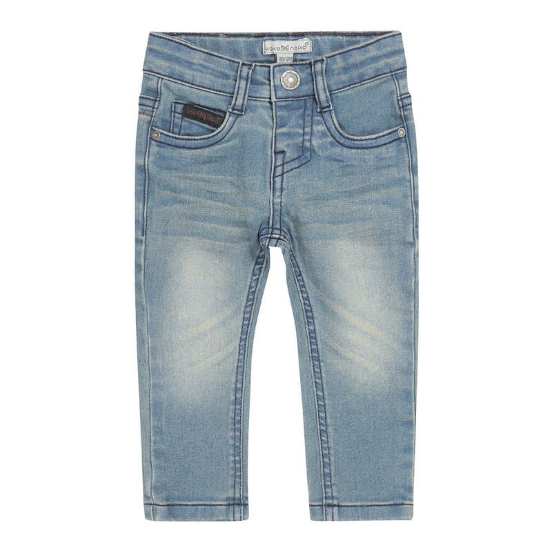 Jongens Jeans skinny van Koko Noko in de kleur Blue jeans in maat 128.