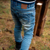 Jongens Jeans skinny van Koko Noko in de kleur Blue jeans in maat 128.