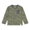 Jongens T-shirt ls van Koko Noko in de kleur Army green in maat 128.