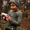 Jongens T-shirt ls van Koko Noko in de kleur Army green in maat 128.