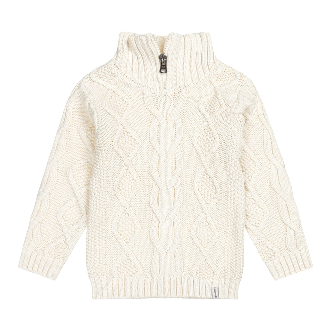 Jongens Sweater ls with collar van Koko Noko in de kleur  Off white in maat 128.
