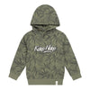 Jongens Sweater ls with hood van Koko Noko in de kleur Army green in maat 128.