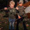 Jongens Sweater ls with hood van Koko Noko in de kleur Army green in maat 128.
