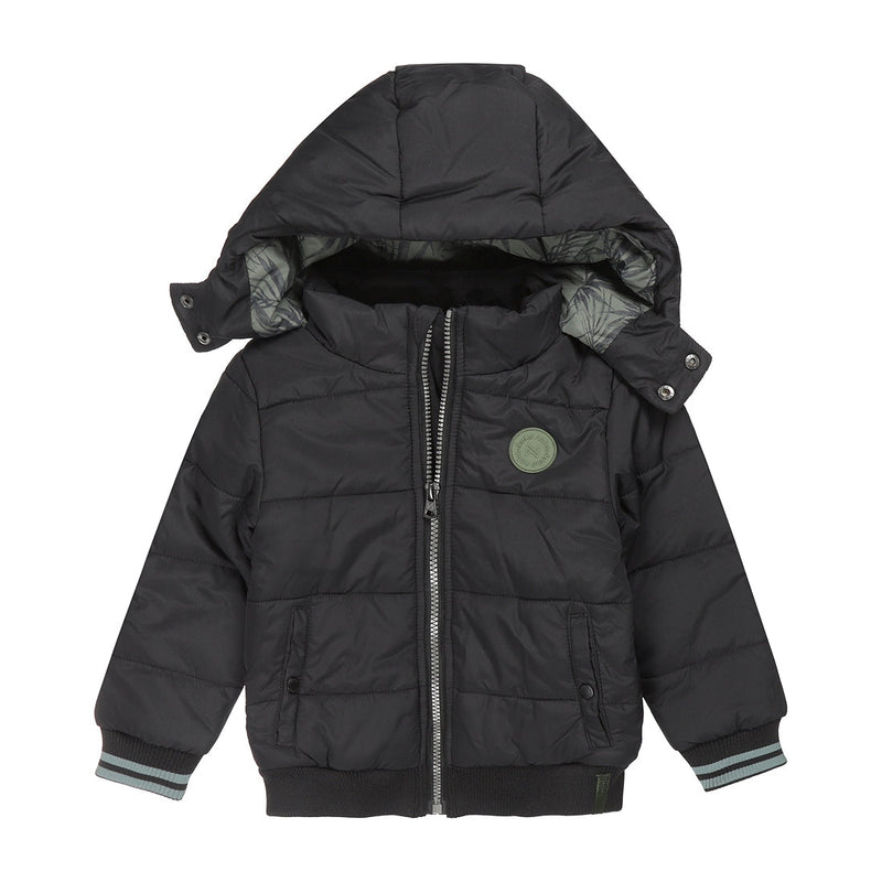 Jongens Jacket puff van Koko Noko in de kleur Black in maat 128.