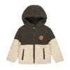 Jongens Outside cardigan ls van Koko Noko in de kleur Army green in maat 128.