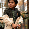 Jongens Outside cardigan ls van Koko Noko in de kleur Army green in maat 128.