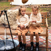 Meisjes Skirt van Koko Noko in de kleur Camel in maat 128.