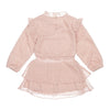 Meisjes Dress ls van Koko Noko in de kleur Dusty pink in maat 128.