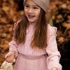 Meisjes Dress ls van Koko Noko in de kleur Dusty pink in maat 128.