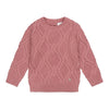 Meisjes Sweater ls with crewneck van Koko Noko in de kleur  Dark old pink in maat 128.