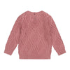Meisjes Sweater ls with crewneck van Koko Noko in de kleur  Dark old pink in maat 128.