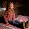 Meisjes Sweater ls with crewneck van Koko Noko in de kleur  Dark old pink in maat 128.