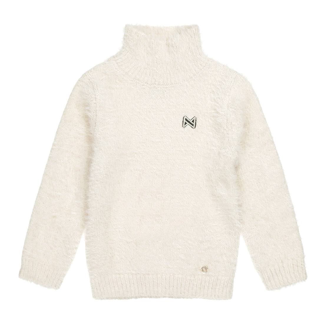 Meisjes Sweater ls with rollneck van Koko Noko in de kleur  Off white in maat 128.