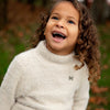 Meisjes Sweater ls with rollneck van Koko Noko in de kleur  Off white in maat 128.