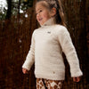 Meisjes Sweater ls with rollneck van Koko Noko in de kleur  Off white in maat 128.