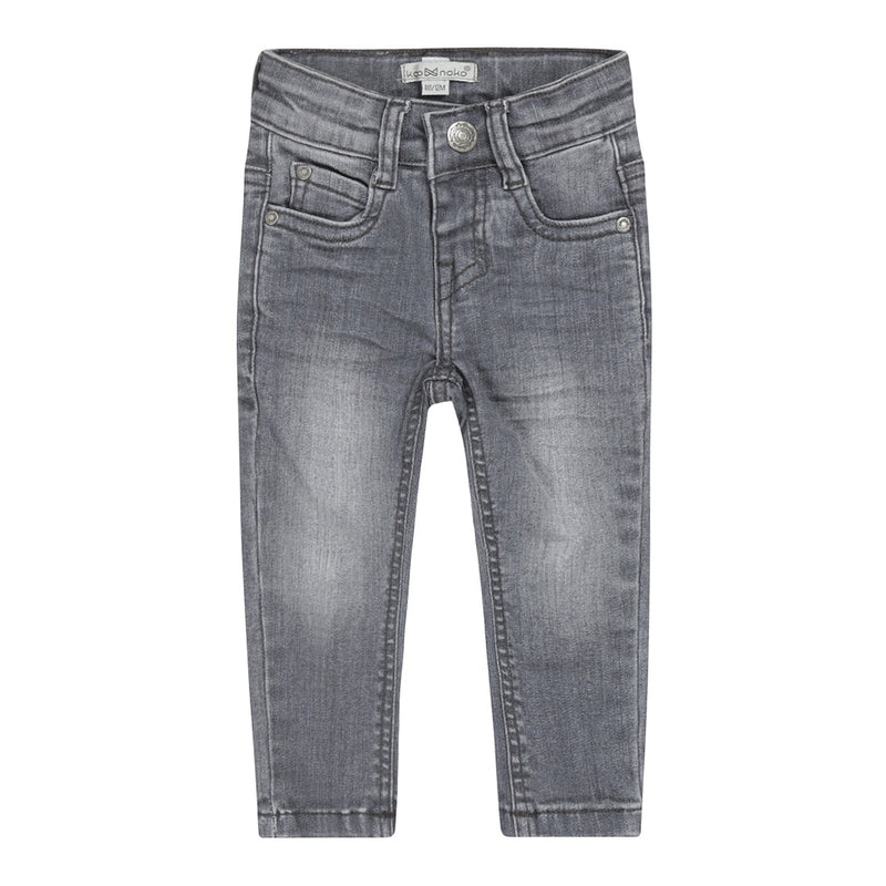 Meisjes Jeans skinny van Koko Noko in de kleur Grey jeans in maat 128.