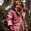 Meisjes Jacket puff parka van Koko Noko in de kleur  Dark old pink in maat 128.
