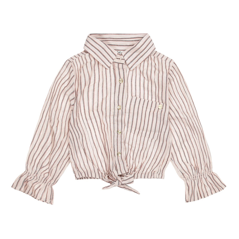 Meisjes Blouse ls van Koko Noko in de kleur Dusty pink in maat 128.
