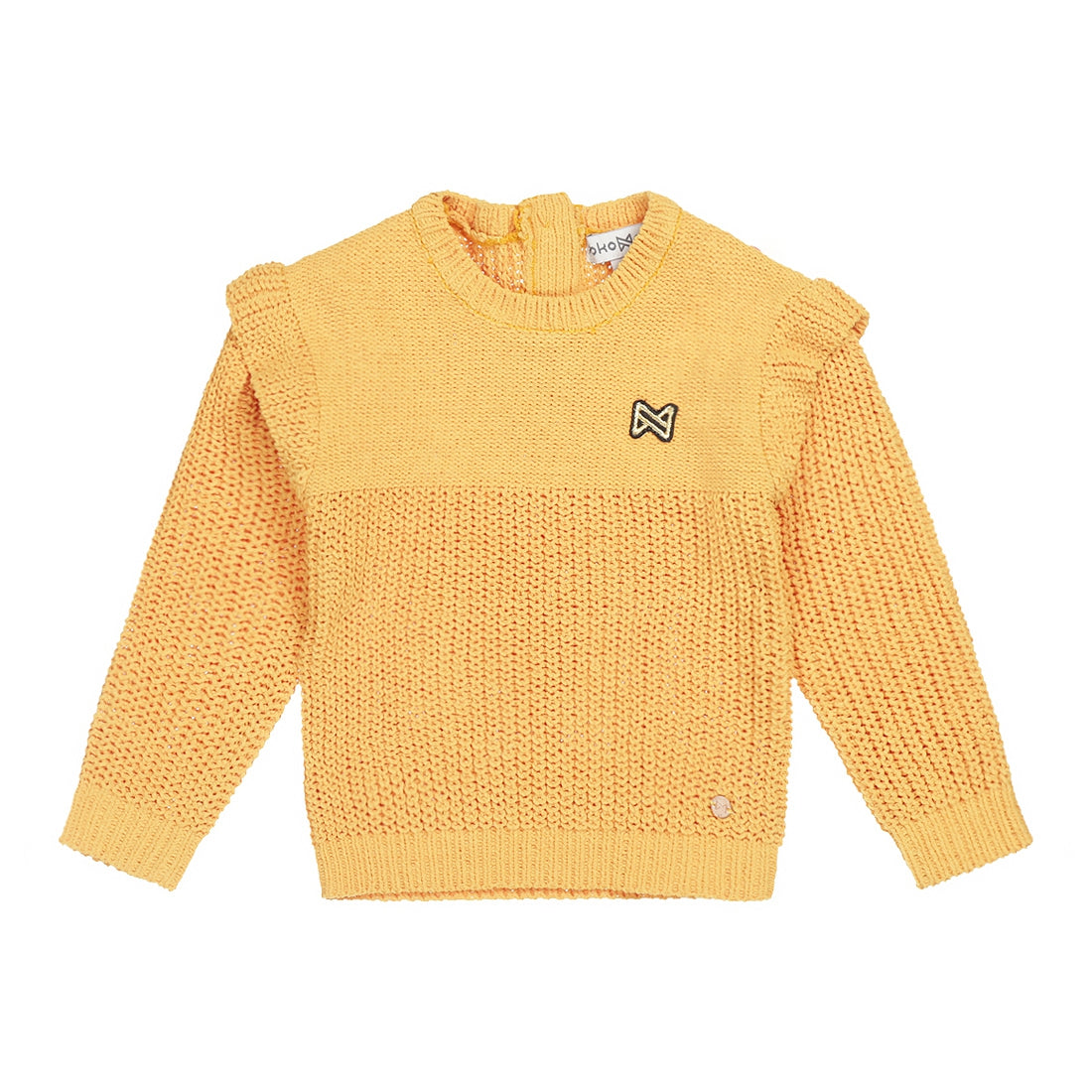 Meisjes Sweater ls with crewneck van Koko Noko in de kleur Ochre in maat 128.