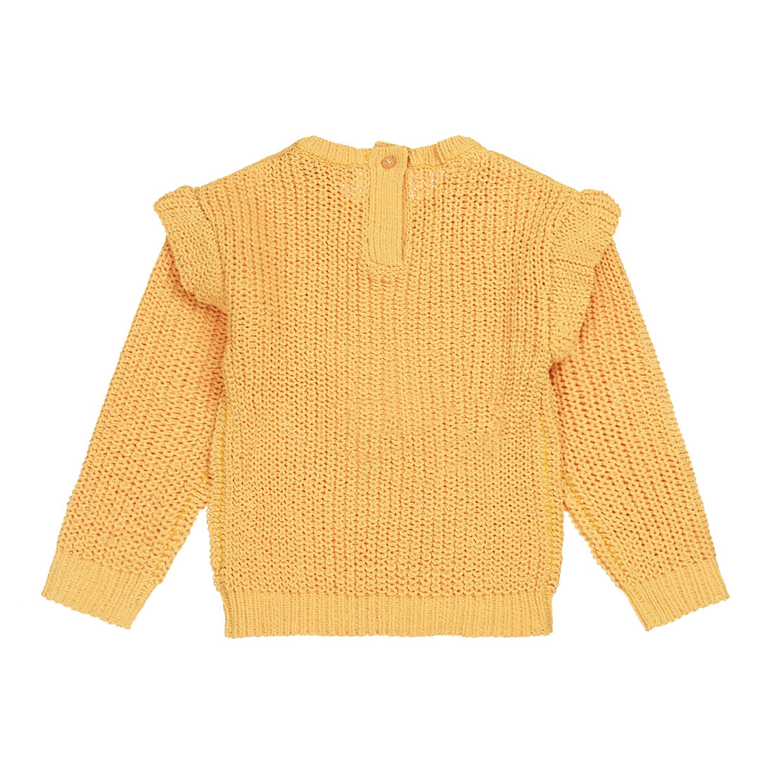 Meisjes Sweater ls with crewneck van Koko Noko in de kleur Ochre in maat 128.