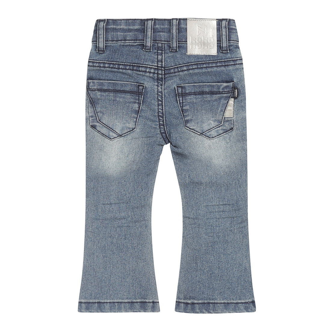 Meisjes Jeans flared van Koko Noko in de kleur Blue jeans in maat 128.