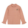 Meisjes T-shirt rollneck ls van Koko Noko in de kleur Rust in maat 128.