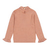 Meisjes T-shirt rollneck ls van Koko Noko in de kleur Rust in maat 128.