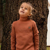 Meisjes T-shirt rollneck ls van Koko Noko in de kleur Rust in maat 128.