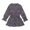 Meisjes Dress ls van Koko Noko in de kleur Navy in maat 128.