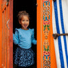 Meisjes Skirt van Koko Noko in de kleur Navy in maat 128.
