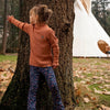 Meisjes Legging flared van Koko Noko in de kleur Navy in maat 128.