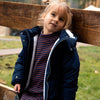 Meisjes Jacket parka van Koko Noko in de kleur Navy in maat 128.