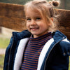 Meisjes Jacket parka van Koko Noko in de kleur Navy in maat 128.