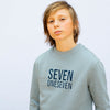 Jongens Round neck sweater van SevenOneSeven in de kleur Stone Grey in maat 170-176.