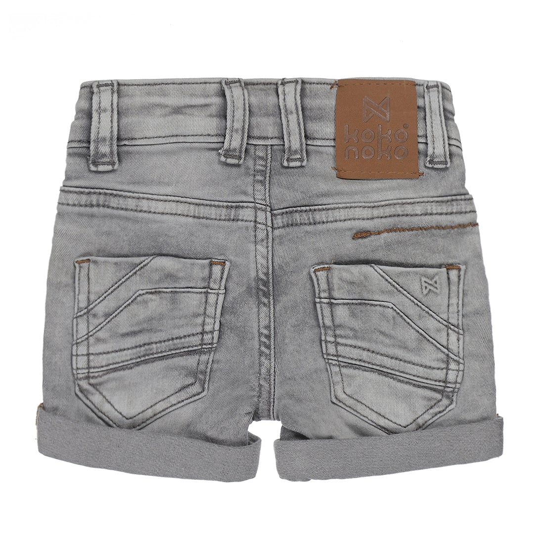 Jongens Jeans shorts van Koko Noko in de kleur Grey jeans in maat 128.