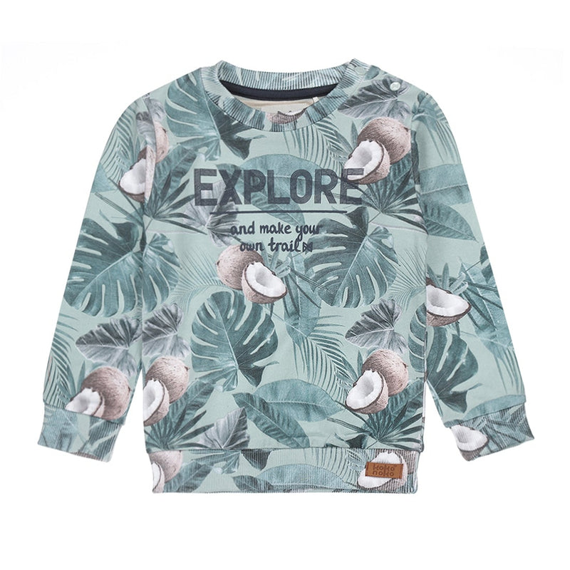 Jongens Sweater ls van Koko Noko in de kleur Green in maat 128.