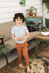Jongens Jogging trousers van Koko Noko in de kleur Camel in maat 128.