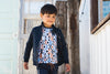 Jongens Cardigan van Koko Noko in de kleur Navy in maat 128.