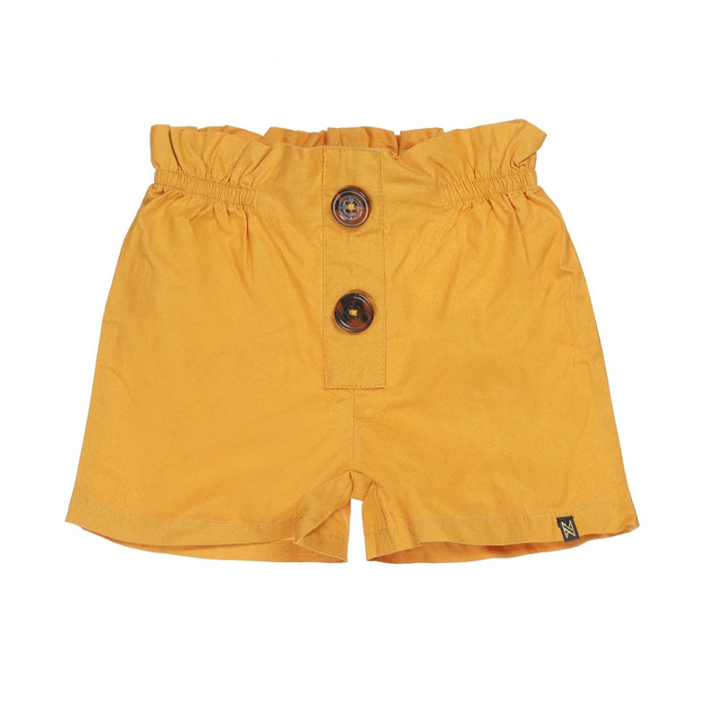 Meisjes Shorts van Koko Noko in de kleur Ochre in maat 128.