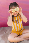 Meisjes Shorts van Koko Noko in de kleur Ochre in maat 128.
