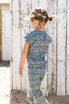 Meisjes Blouse ss van Koko Noko in de kleur Mint in maat 128.