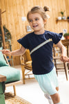 Meisjes T-shirt ss van Koko Noko in de kleur Navy in maat 128.