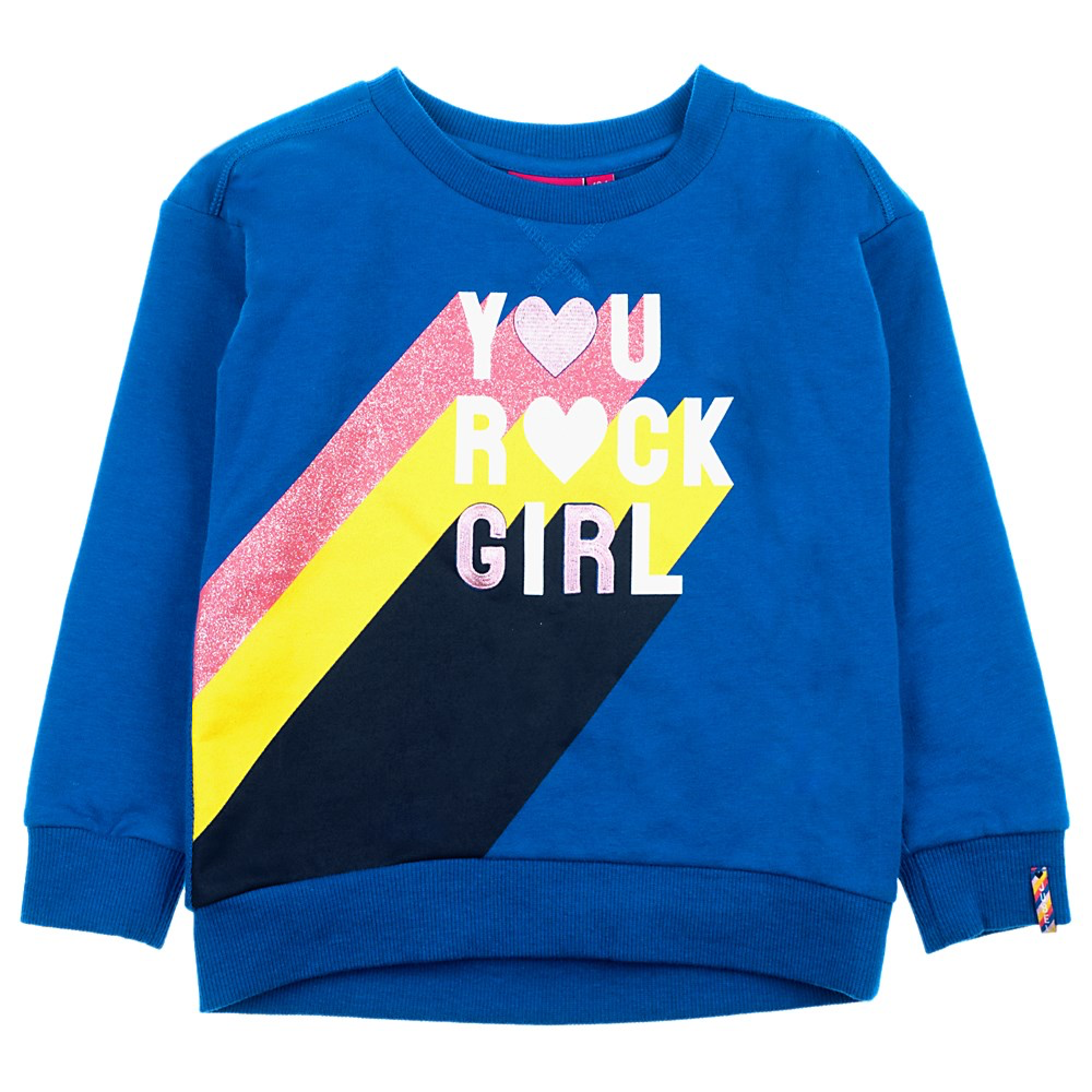 Meisjes Sweater You Rock - Pret-A-Party van Jubel in de kleur Blauw in maat 140.