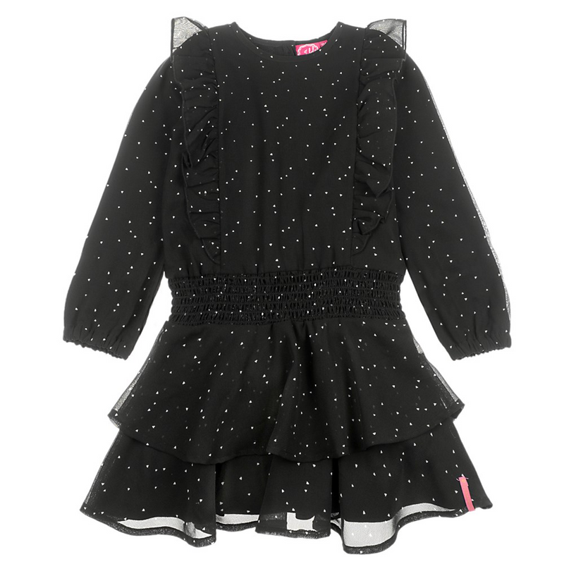 Meisjes Jurk voile - Animal Attitude van Jubel in de kleur Zwart in maat 140.