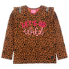 Meisjes Longsleeve AOP - Animal Attitude van Jubel in de kleur Bruin in maat 140.