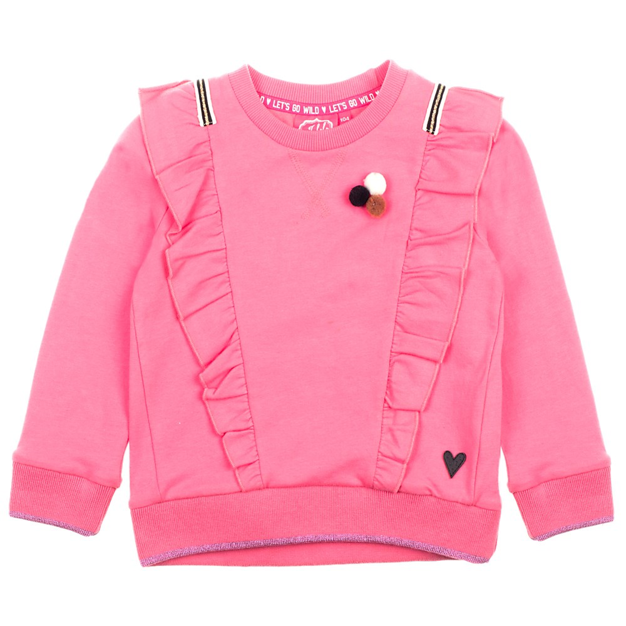 Meisjes Sweater ruches - Animal Attitude van Jubel in de kleur Roze in maat 140.