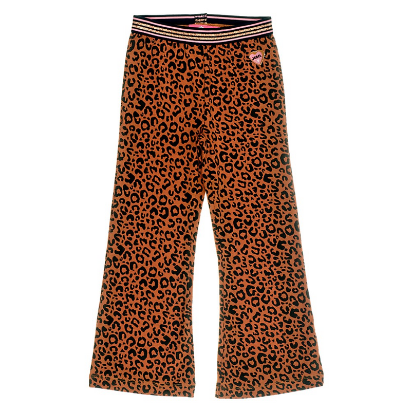 Meisjes Flared broek - Animal Attitude van Jubel in de kleur Bruin in maat 140.
