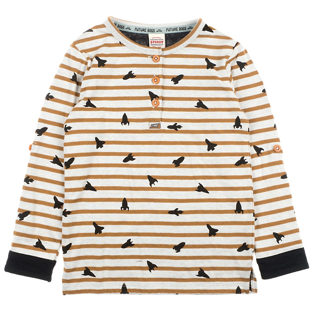 Sturdy Longsleeve streep / AOP - Spacelab