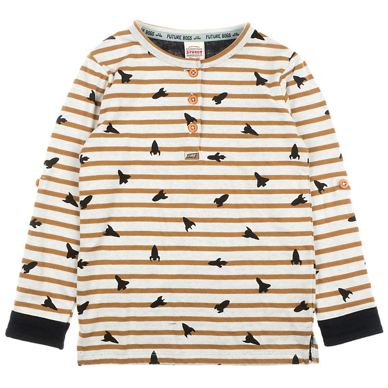 Sturdy Longsleeve streep / AOP - Spacelab