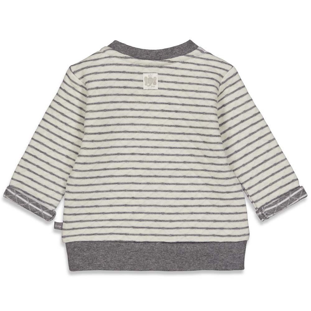 Babys Sweater streep - Hi Elephant van Feetje in de kleur Offwhite in maat 62.